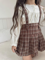 Pleats suspender skirt
