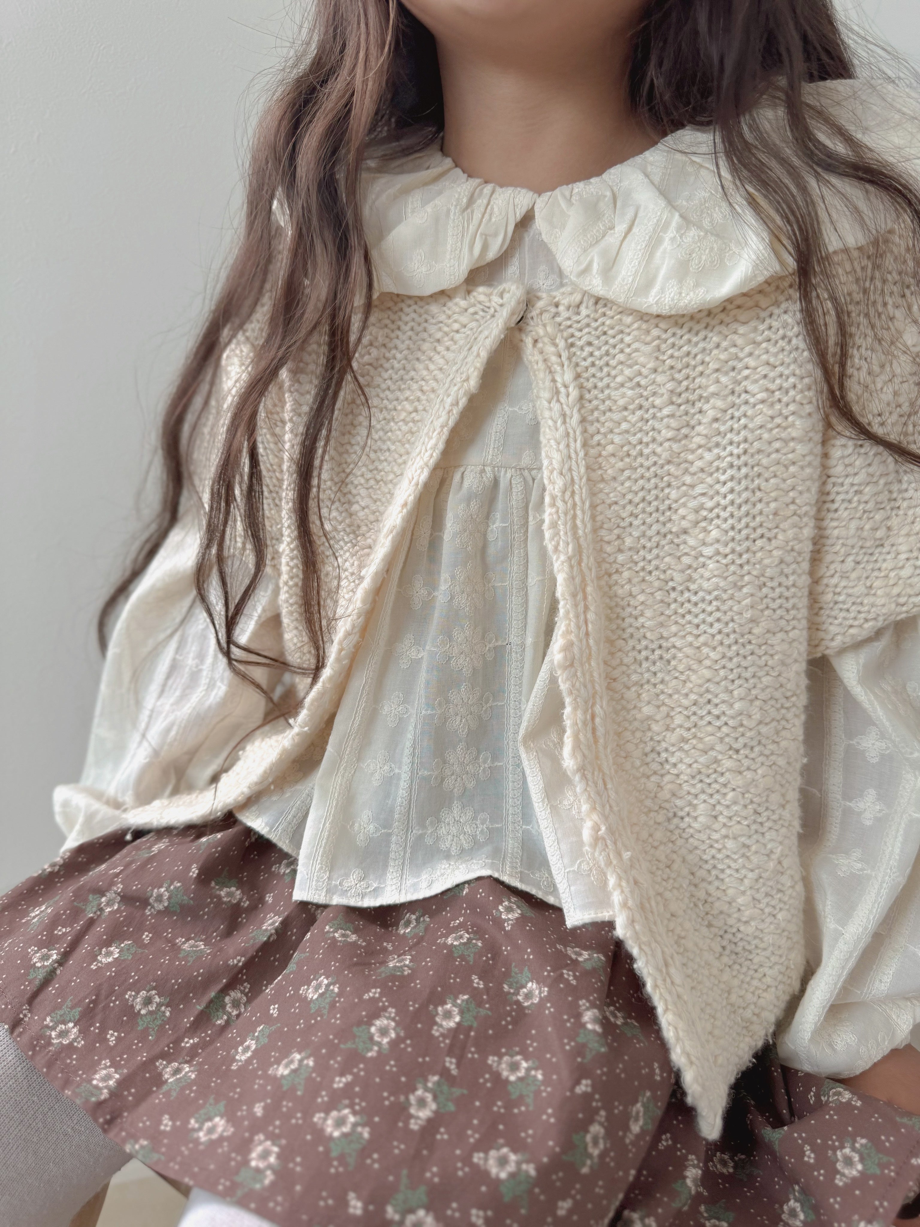 Popcorn knit vest