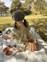 Dot frill blouse & bloomer set