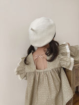 Dot frill blouse & bloomer set
