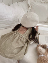 Dot frill blouse & bloomer set