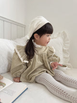 Dot frill blouse & bloomer set