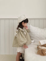 Dot frill blouse & bloomer set