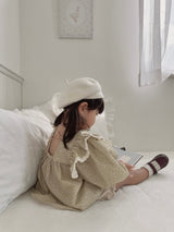 Dot frill blouse & bloomer set