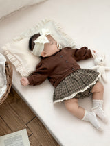 Check lace cancan bloomer