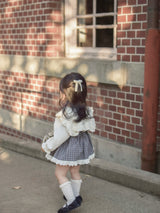 Odd check bloomer skirt
