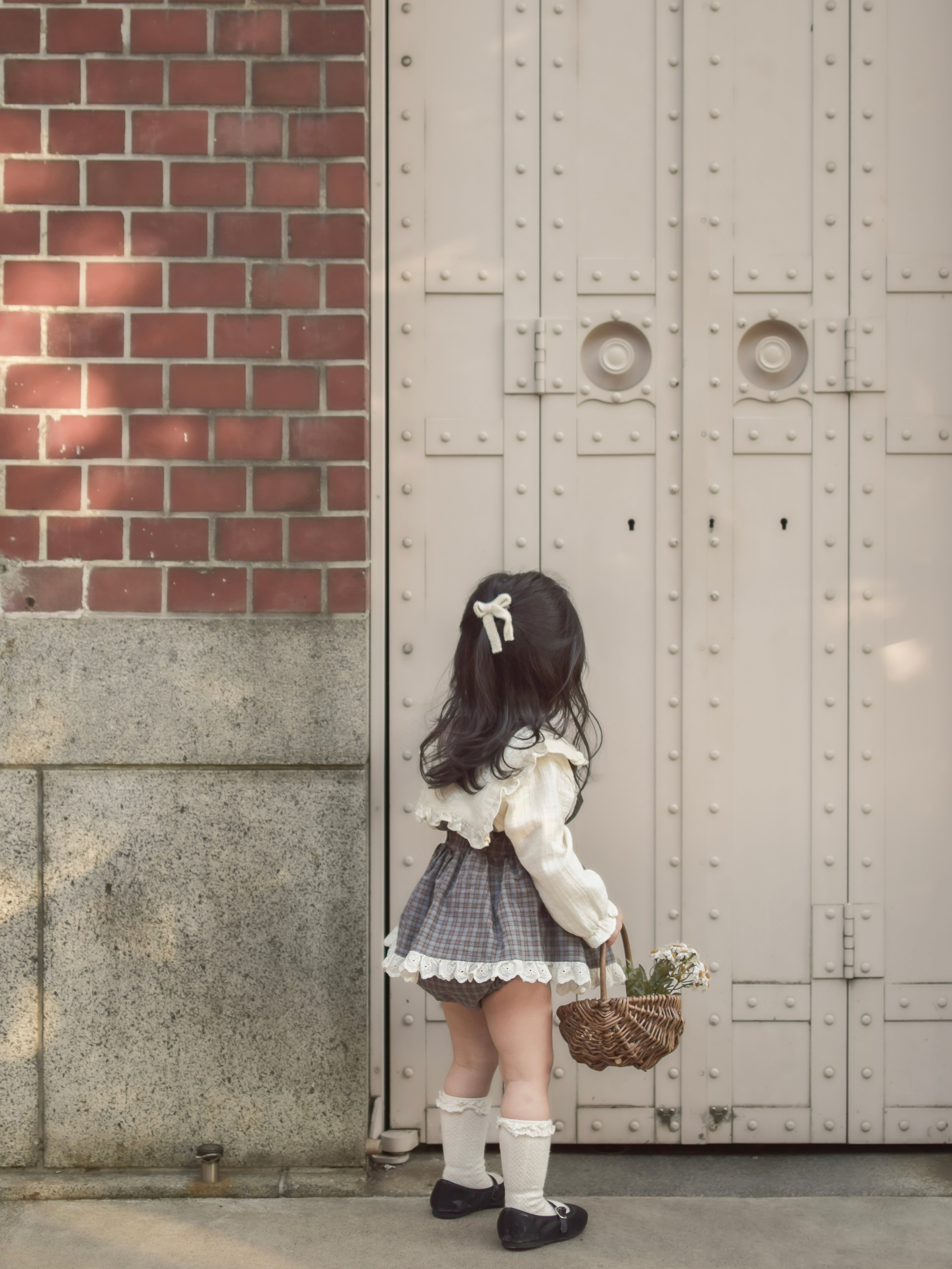Odd check bloomer skirt