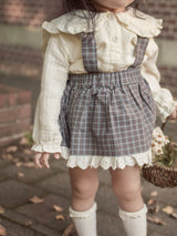 Odd check bloomer skirt