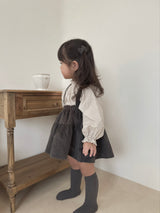 Corduroy suspender cancan skirt
