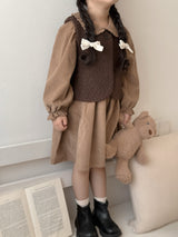 Latte corduroy one-piece