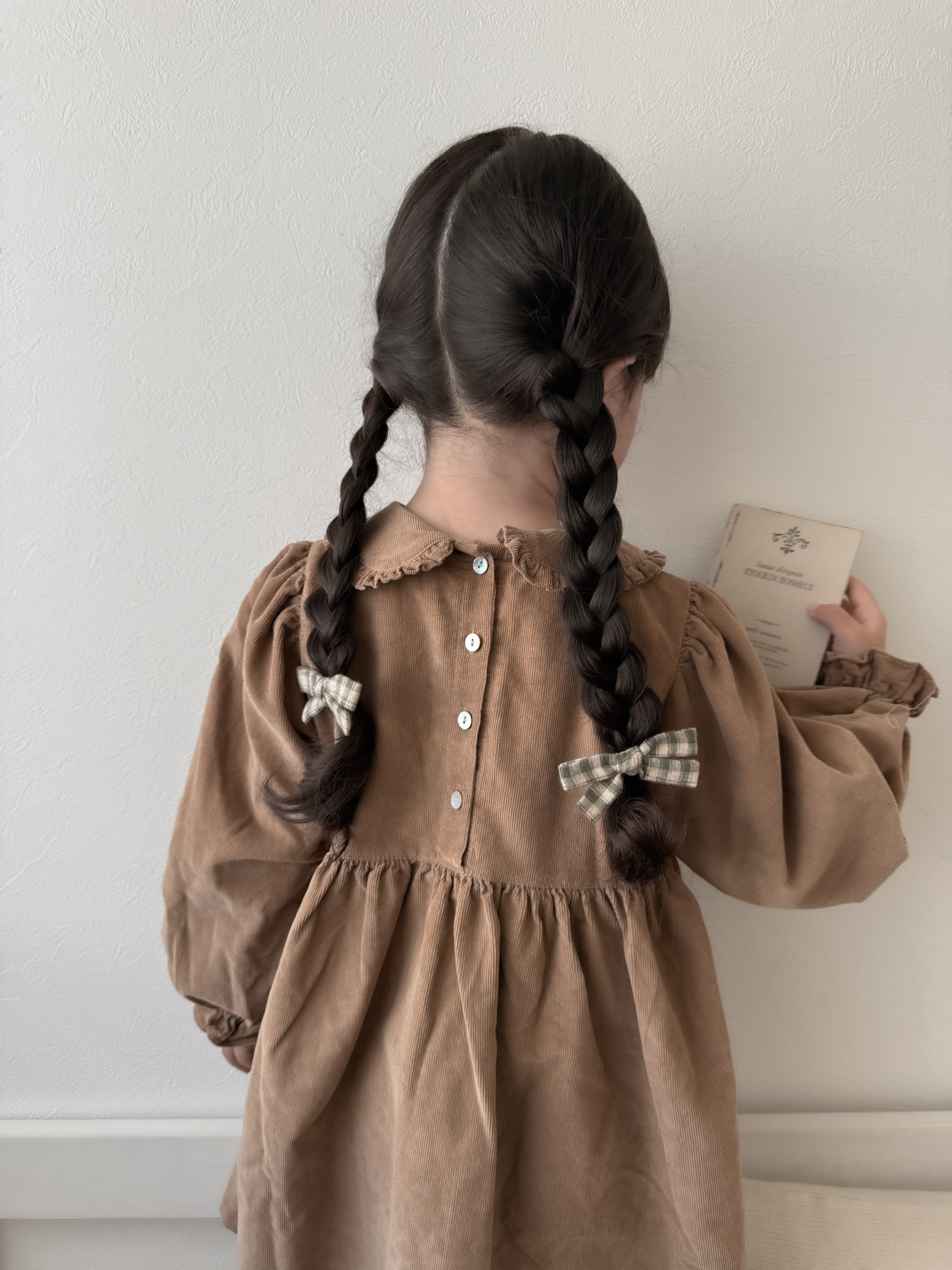 Latte corduroy one-piece