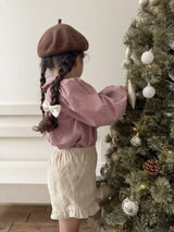 Candy frill check blouse