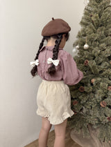 Candy frill check blouse