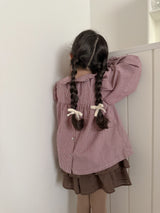 Candy frill check blouse