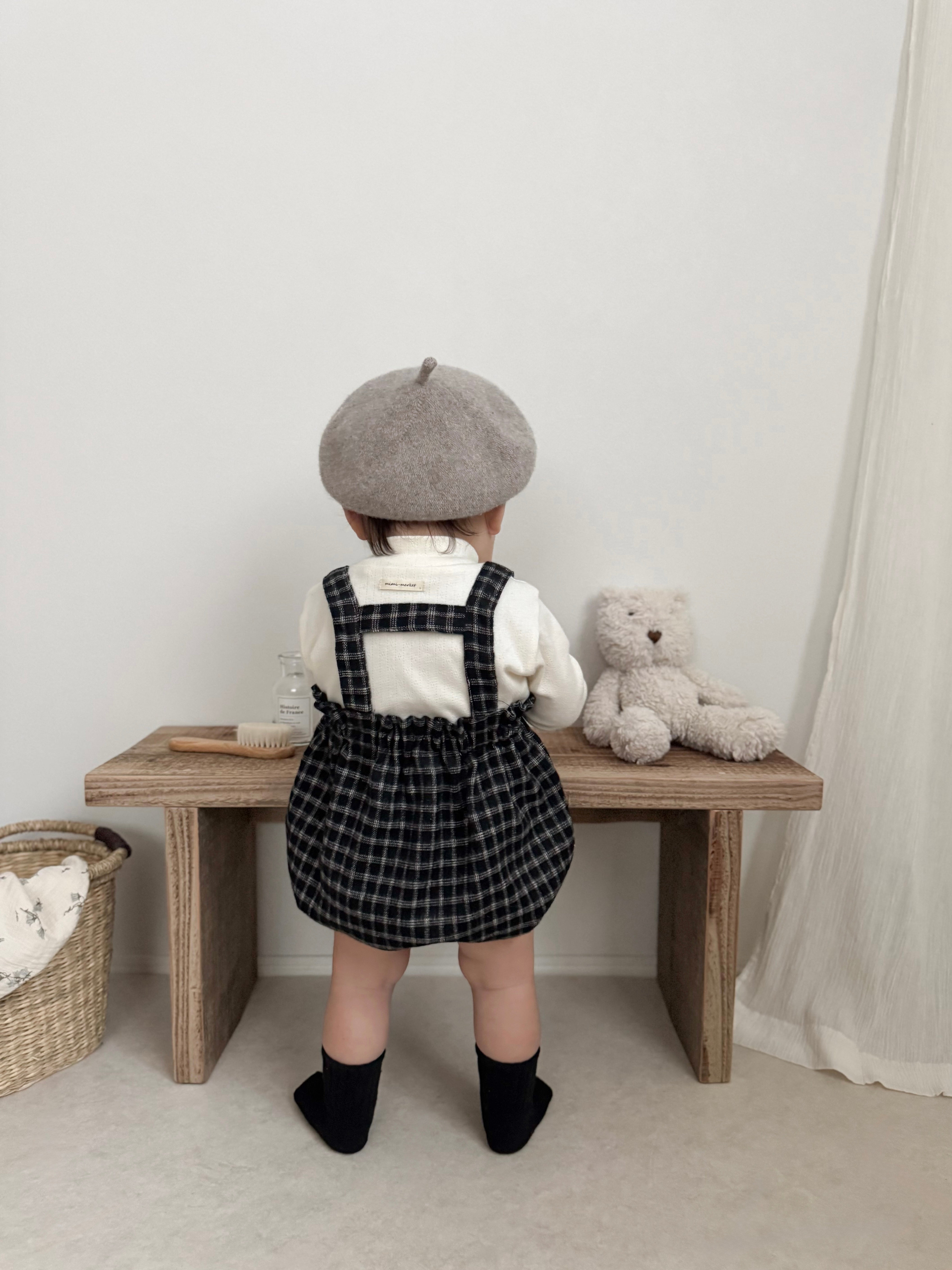 Naive check suspender bloomer