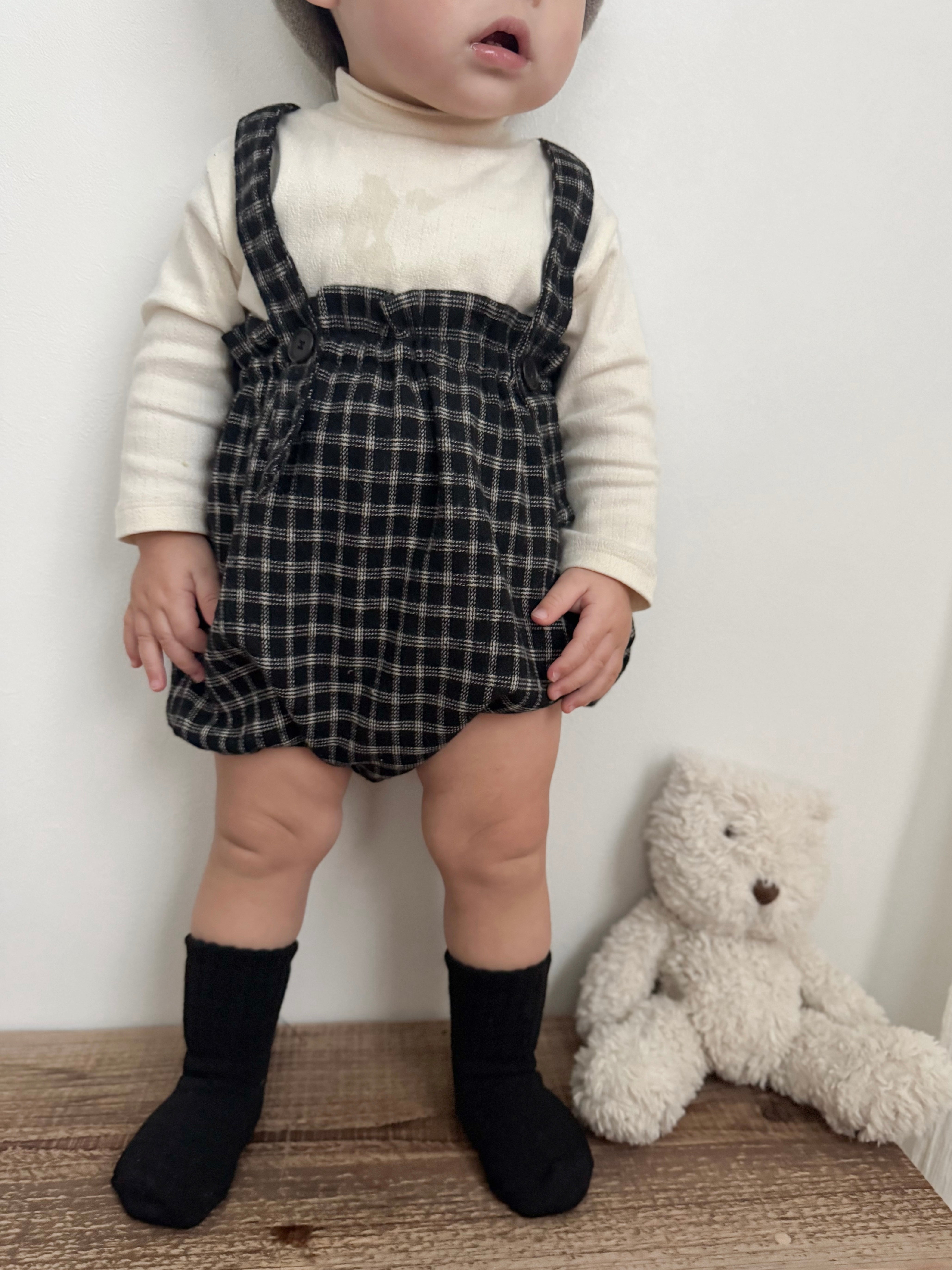 Naive check suspender bloomer