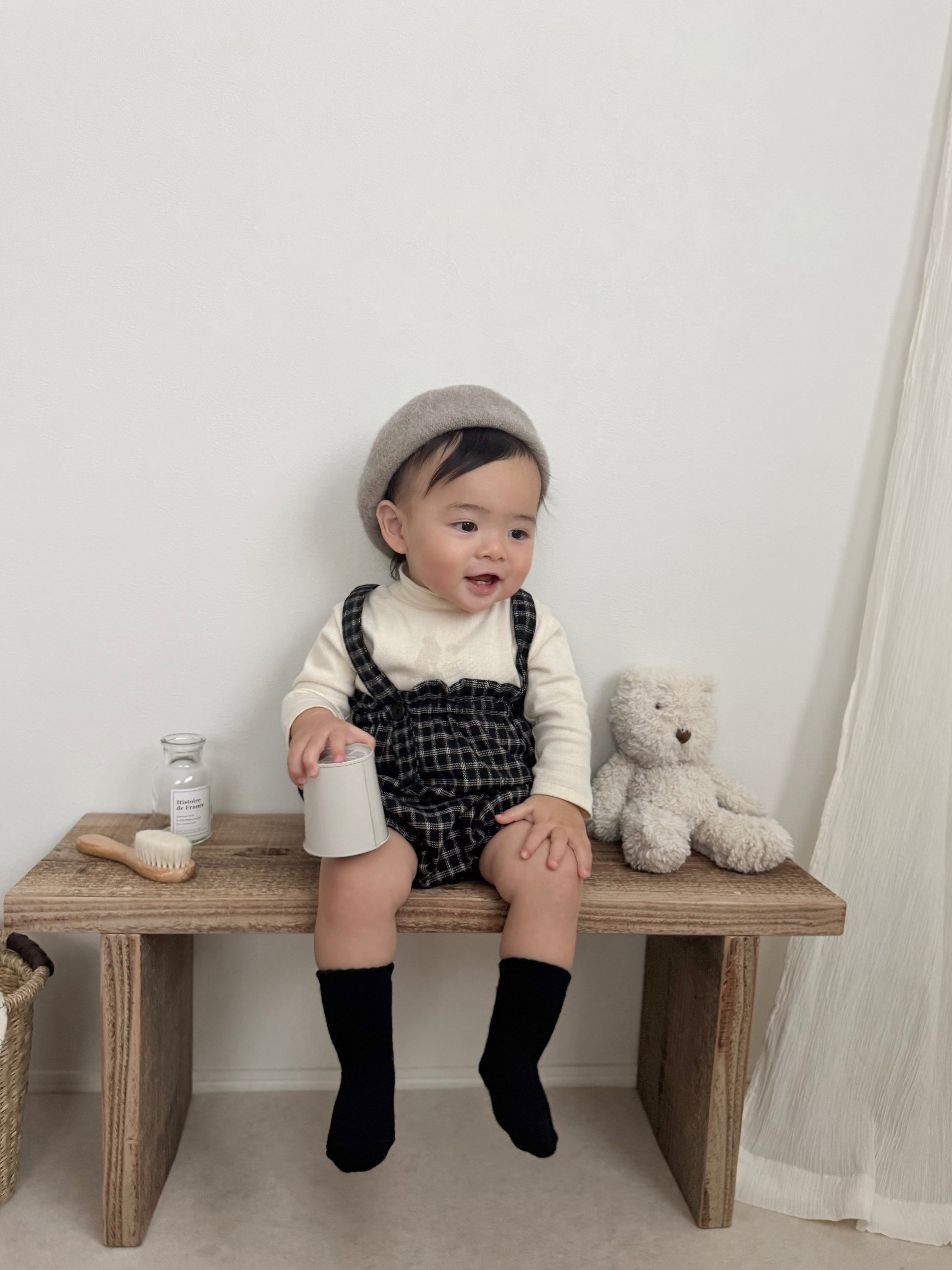 Naive check suspender bloomer