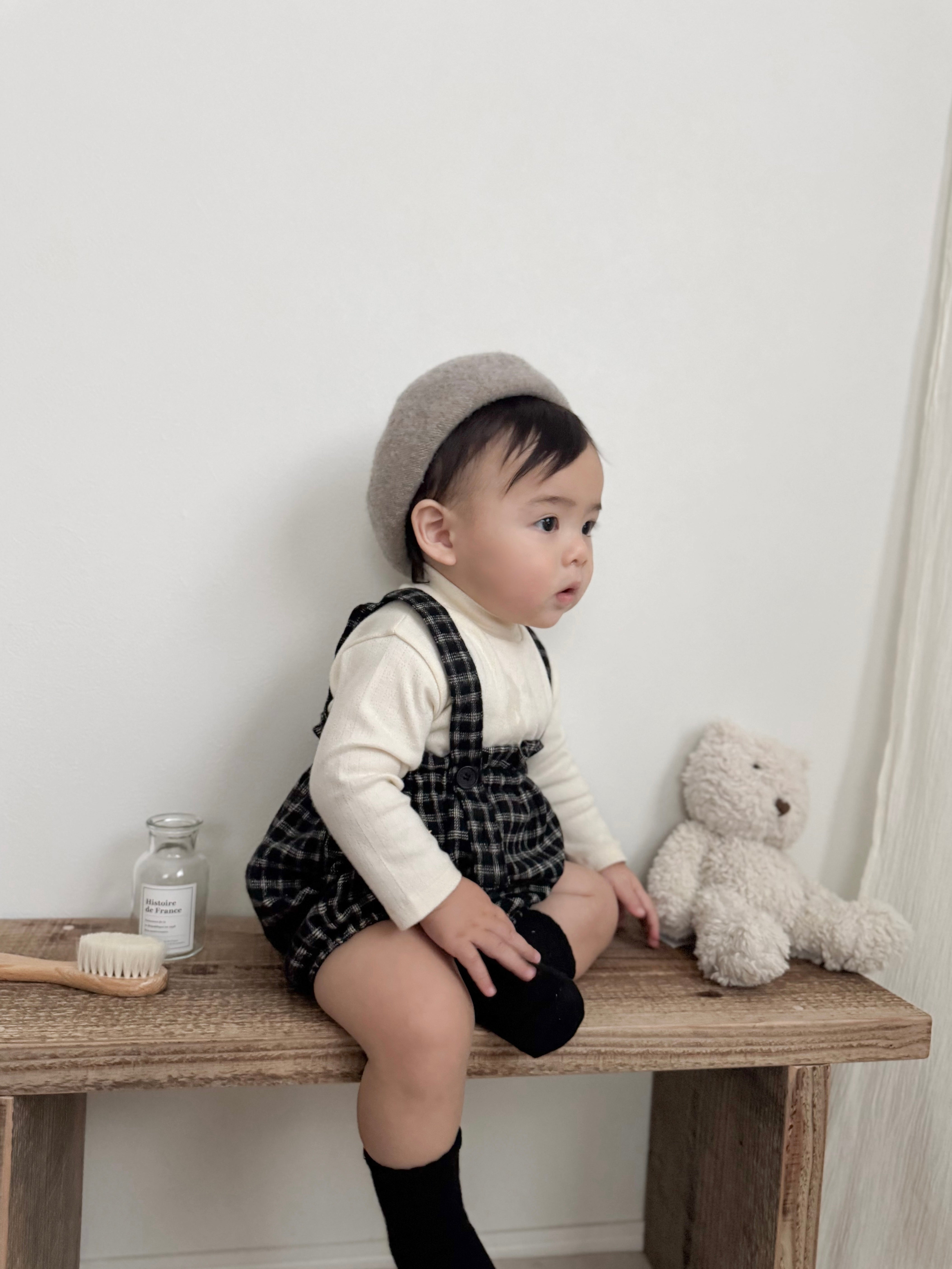 Naive check suspender bloomer