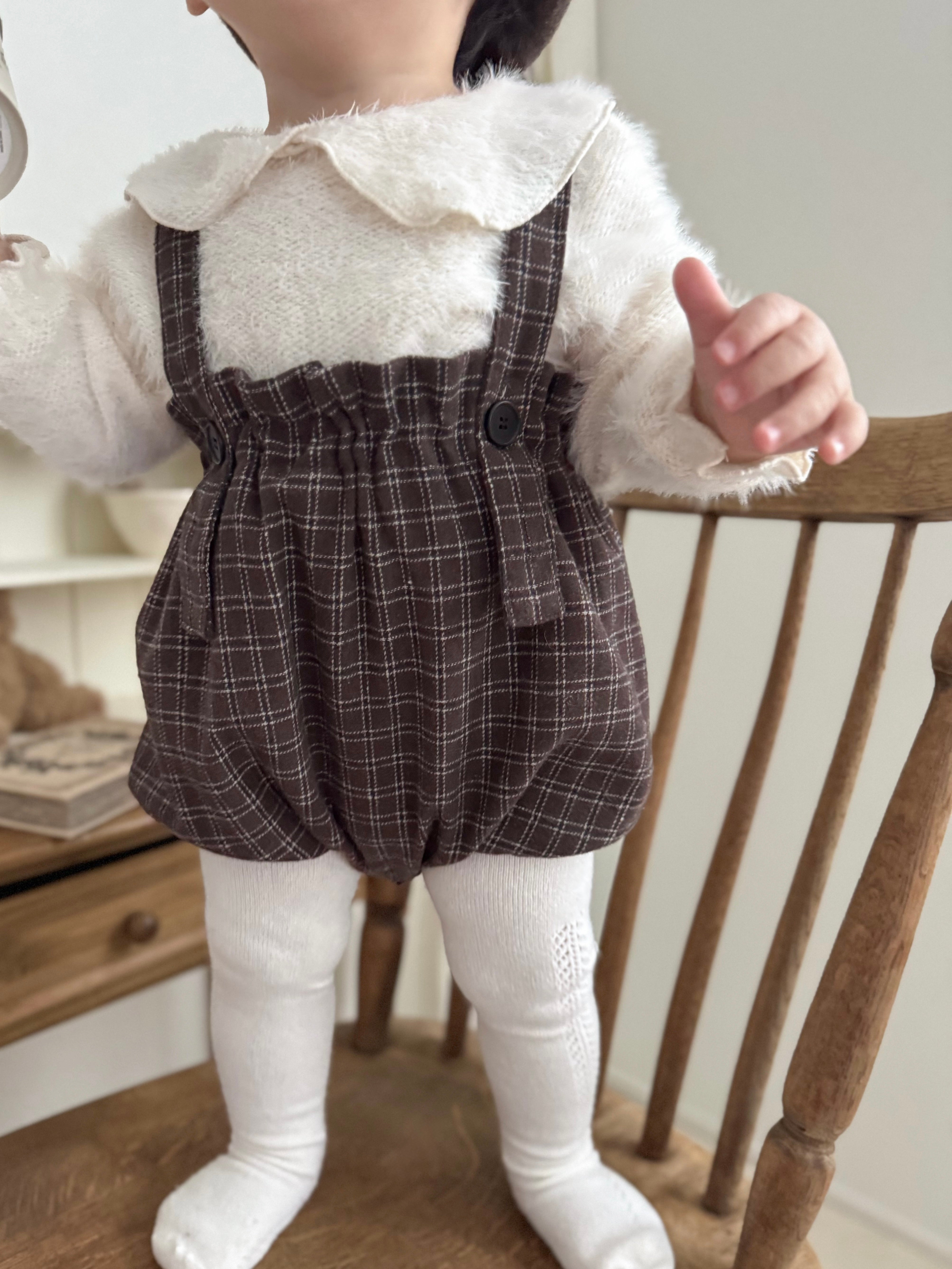 Naive check suspender bloomer