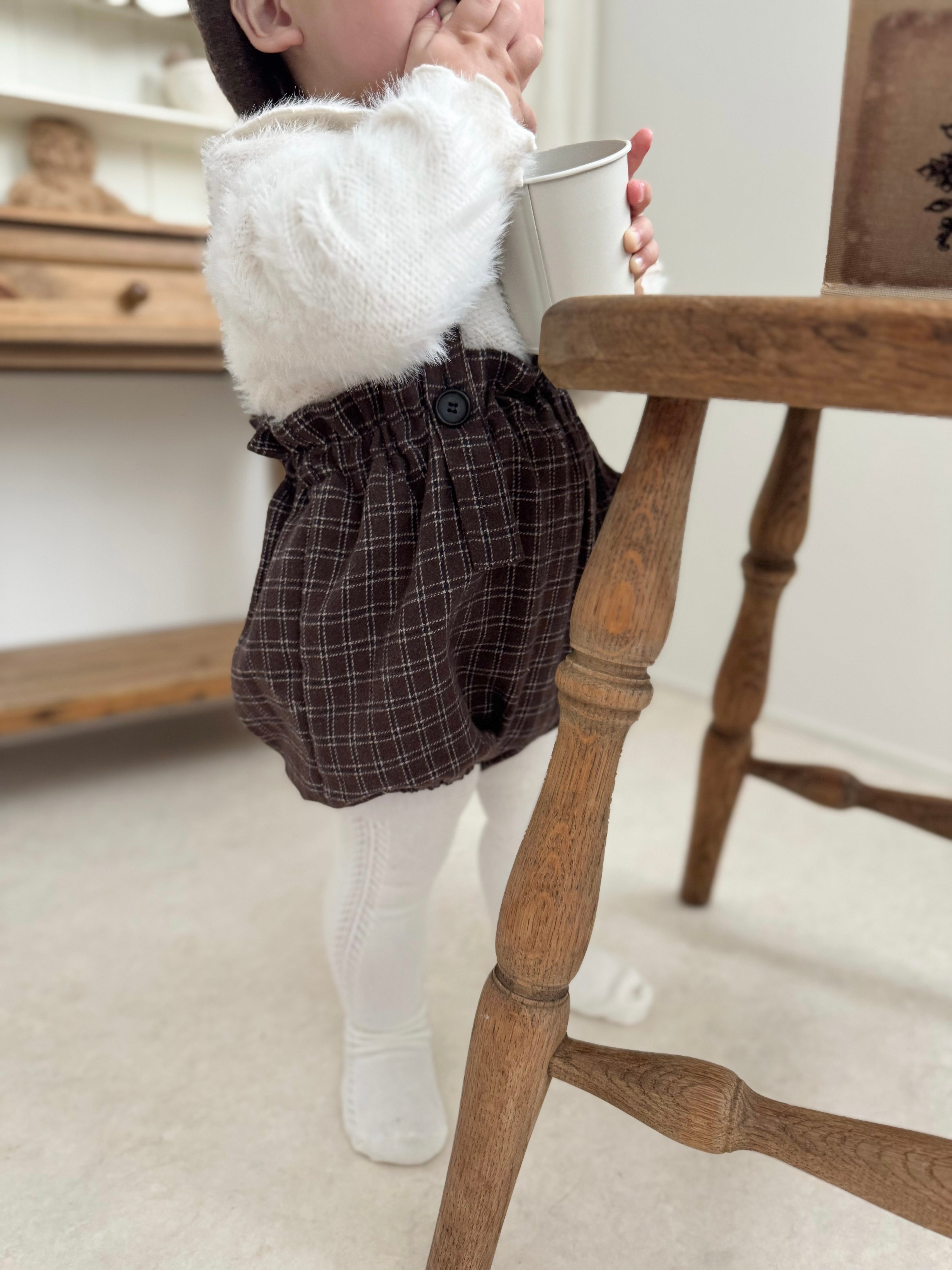 Naive check suspender bloomer