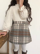 Cocoa check skirt