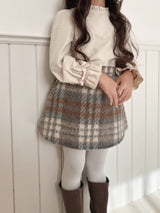 Cocoa check skirt