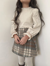Cocoa check skirt
