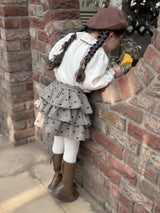 Tuck frill blouse
