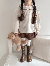 Tuck frill blouse