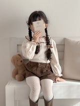 Tuck frill blouse