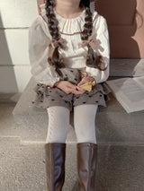 Tuck frill blouse