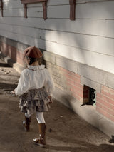 Tuck frill blouse