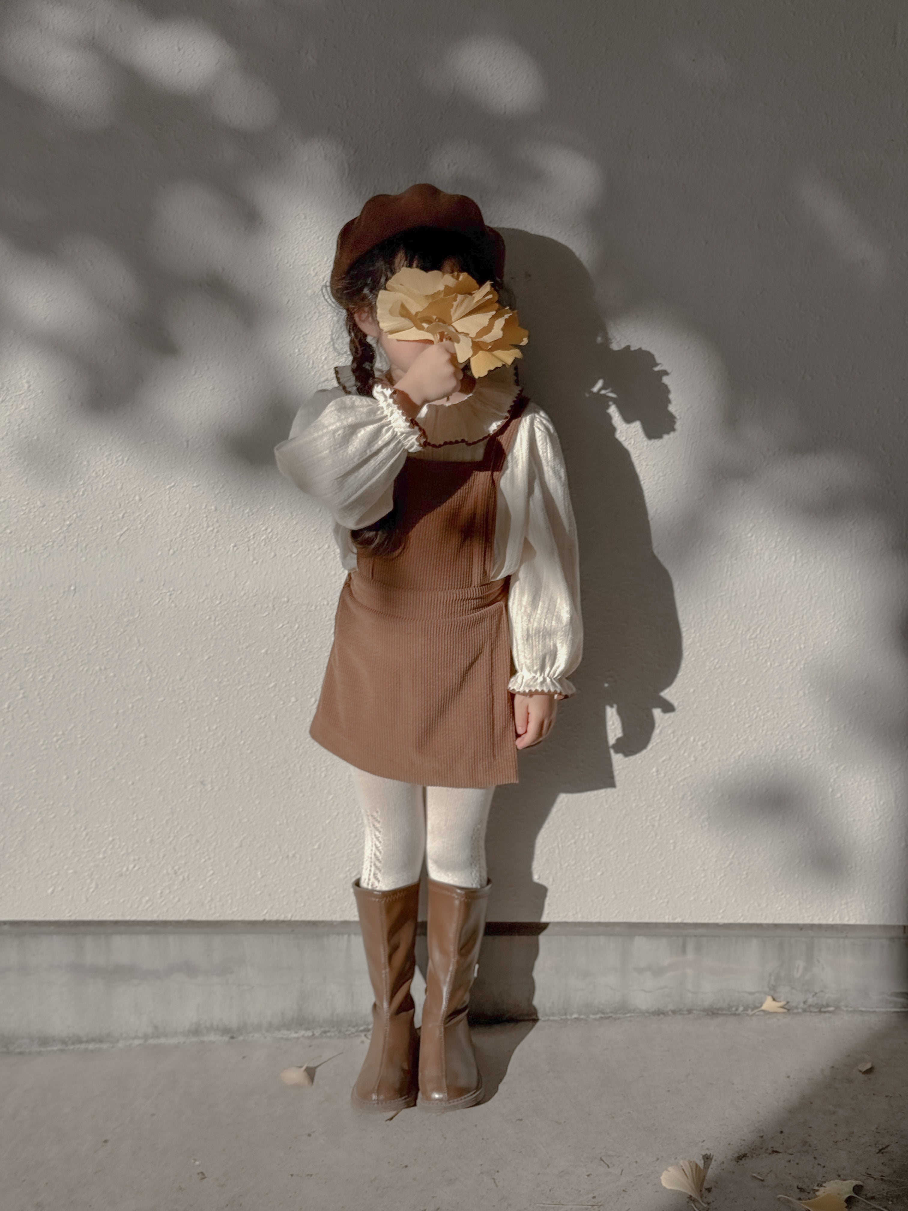 Tuck frill blouse