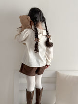 Tuck frill blouse