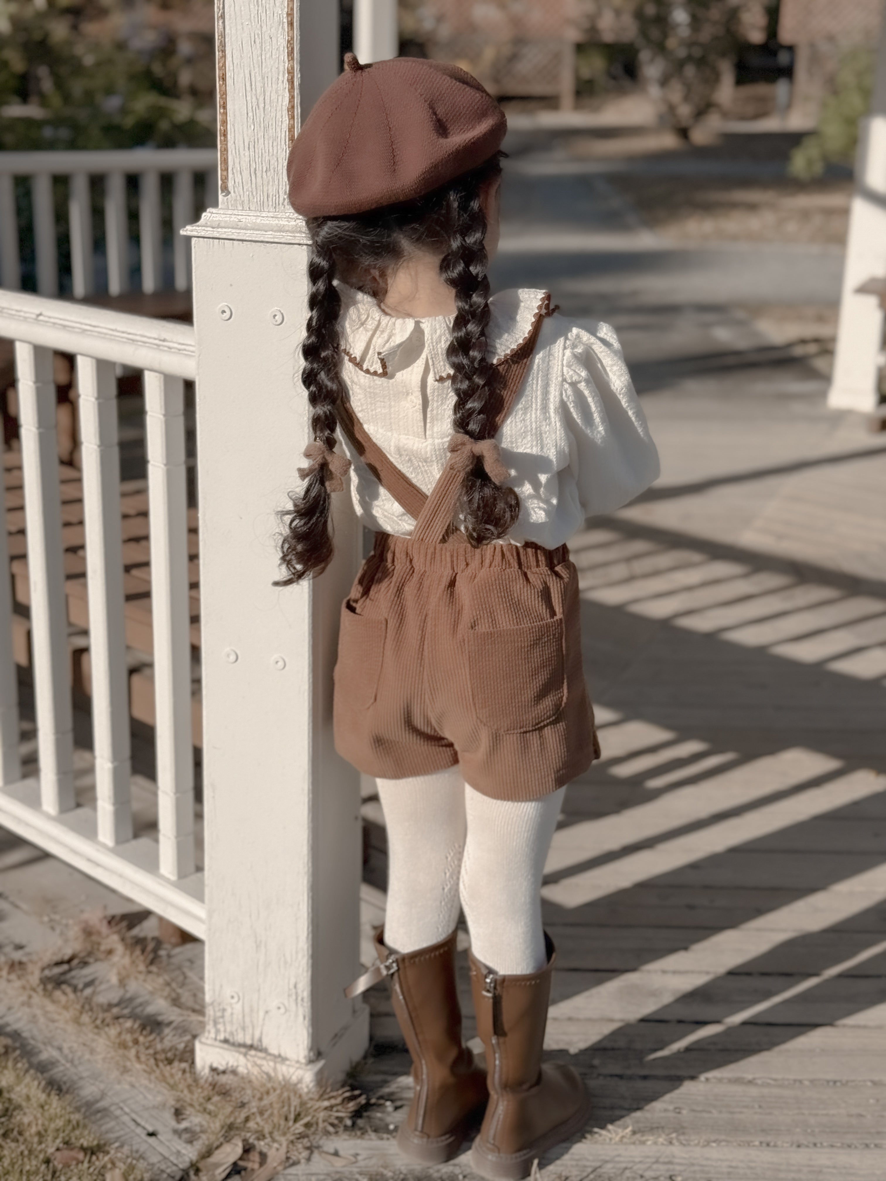 Tuck frill blouse