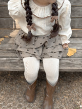 Tuck frill blouse