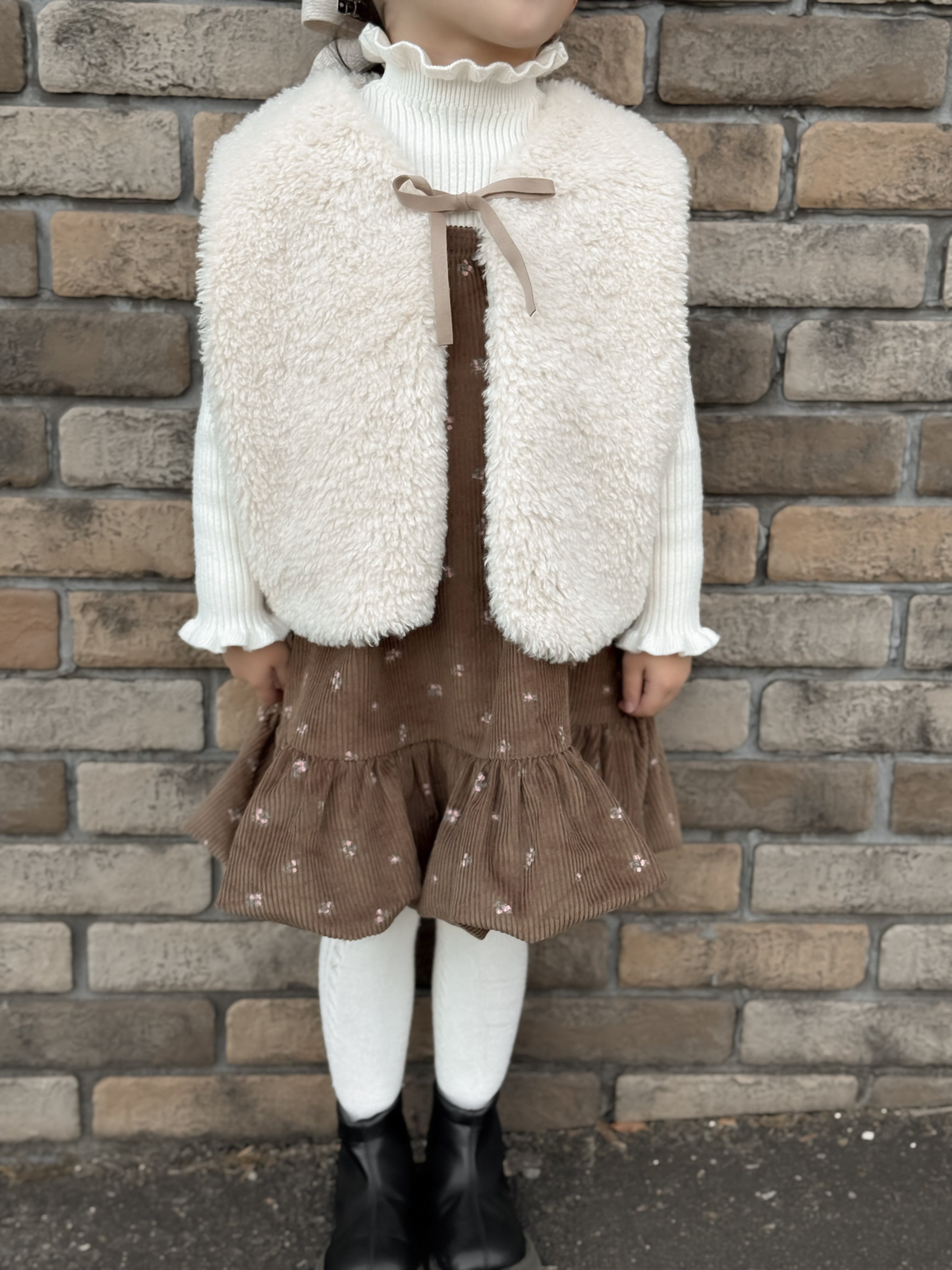 Betty fur ribbon vest