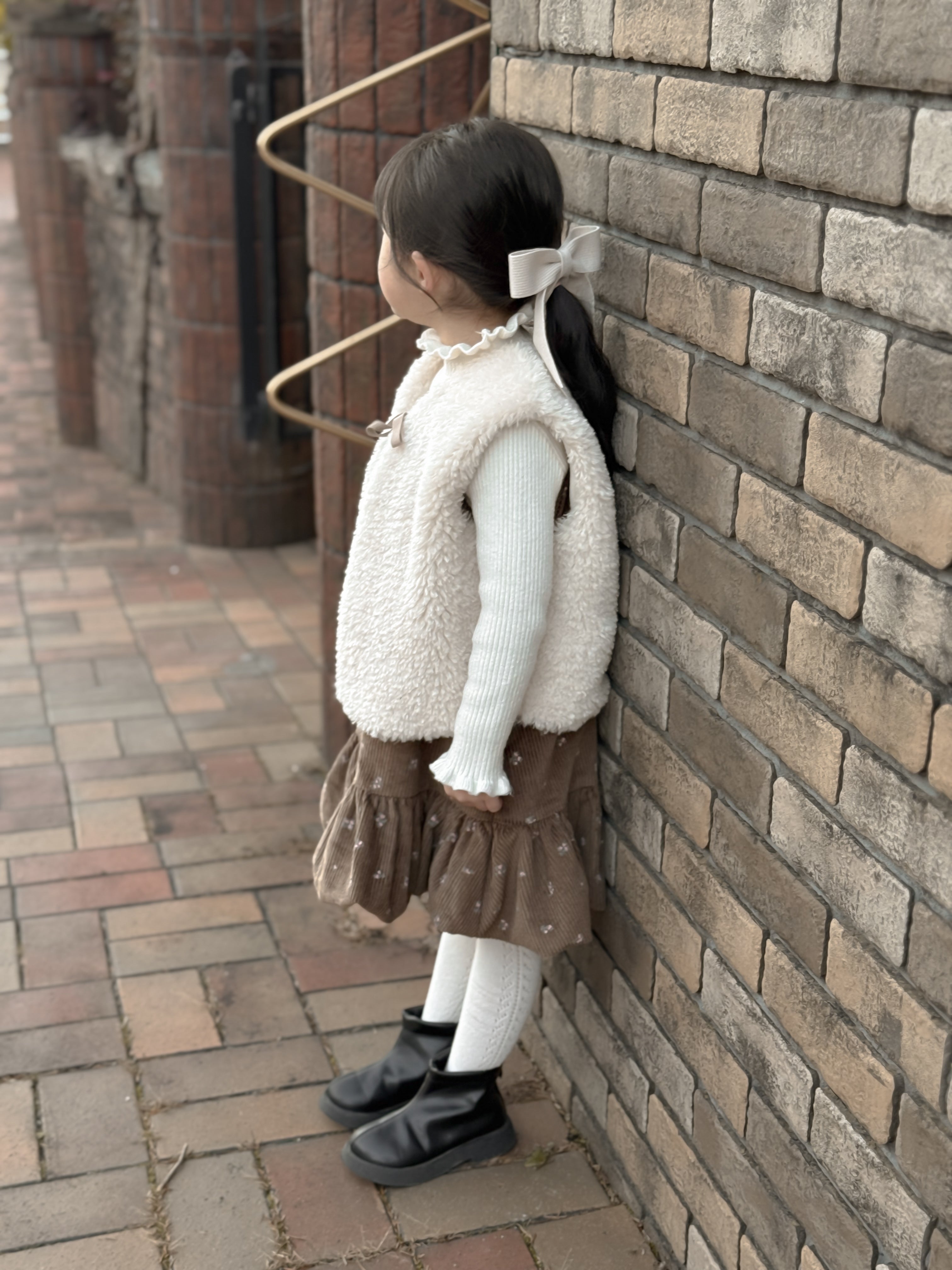 Betty fur ribbon vest