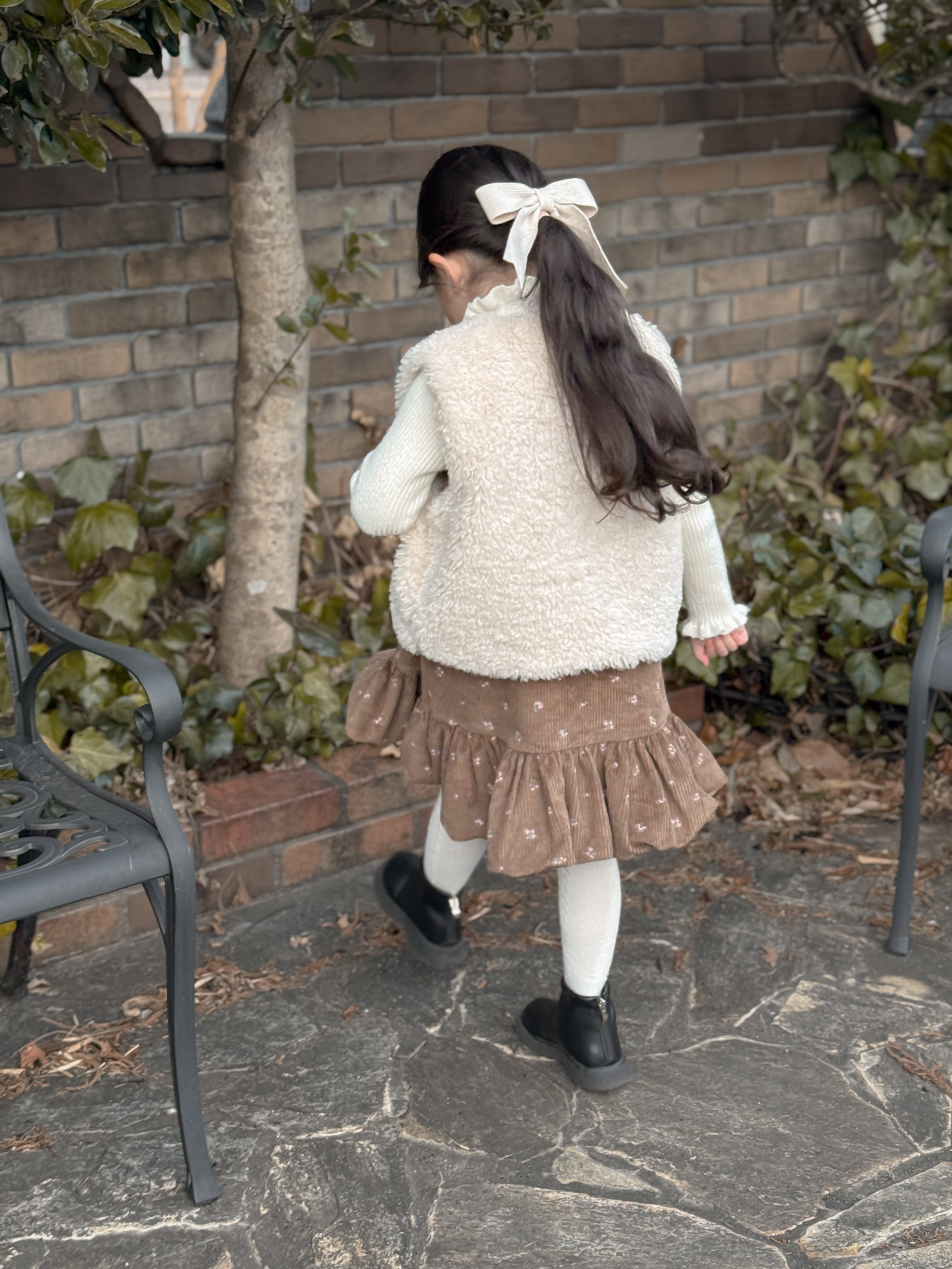 Betty fur ribbon vest