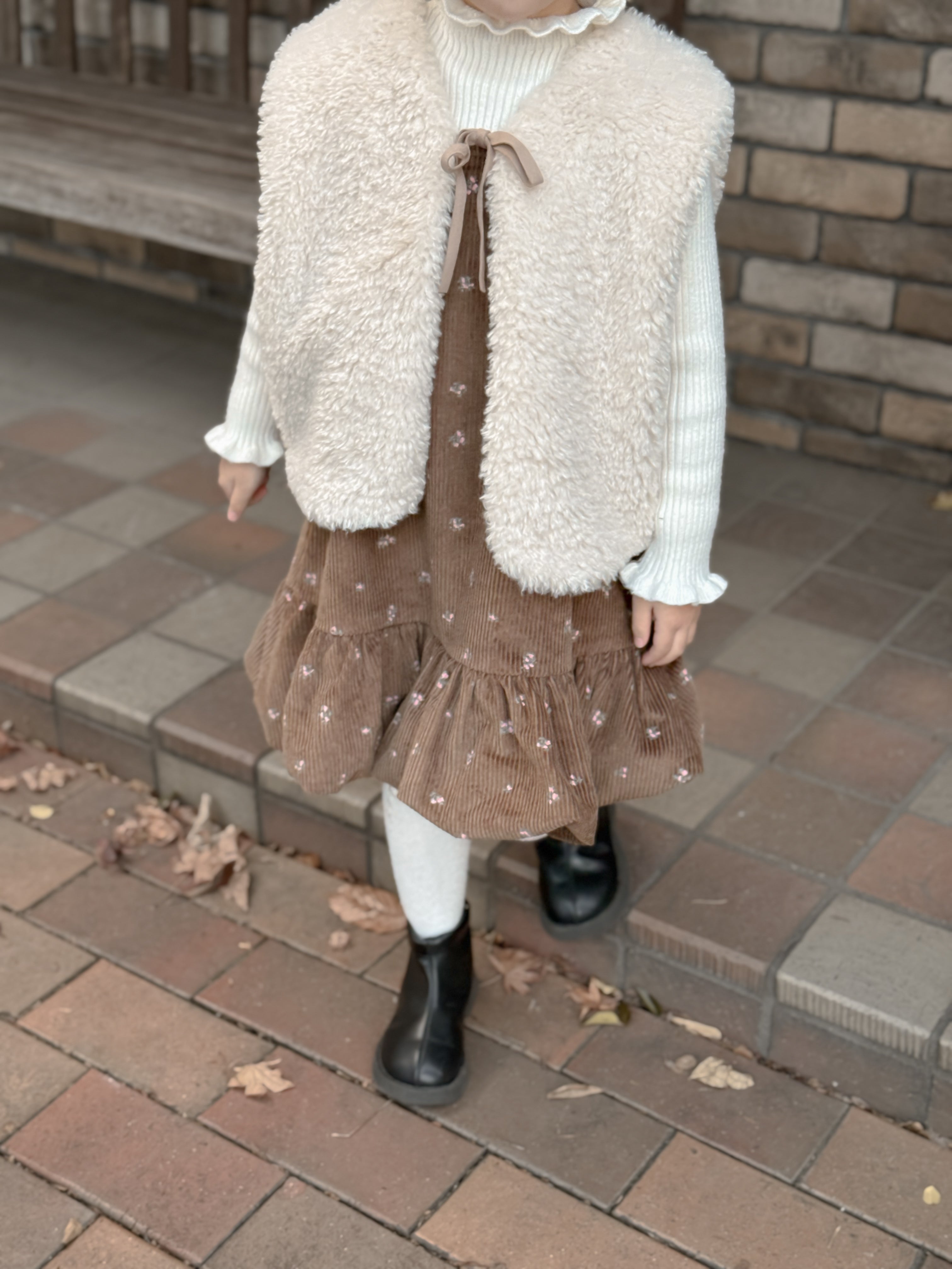 Betty fur ribbon vest