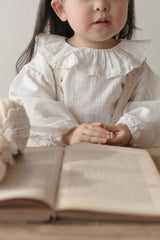 Ray lace collar blouse