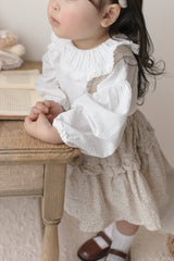 Dobby frill suspender skirt