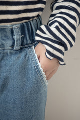 Laura lace denim pants