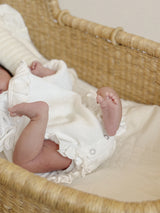 Waffle frill wrap newborn rompers