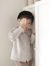 Stripe collar blouse (kids)