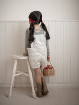 Heart button cross tee