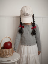 Heart button cross tee