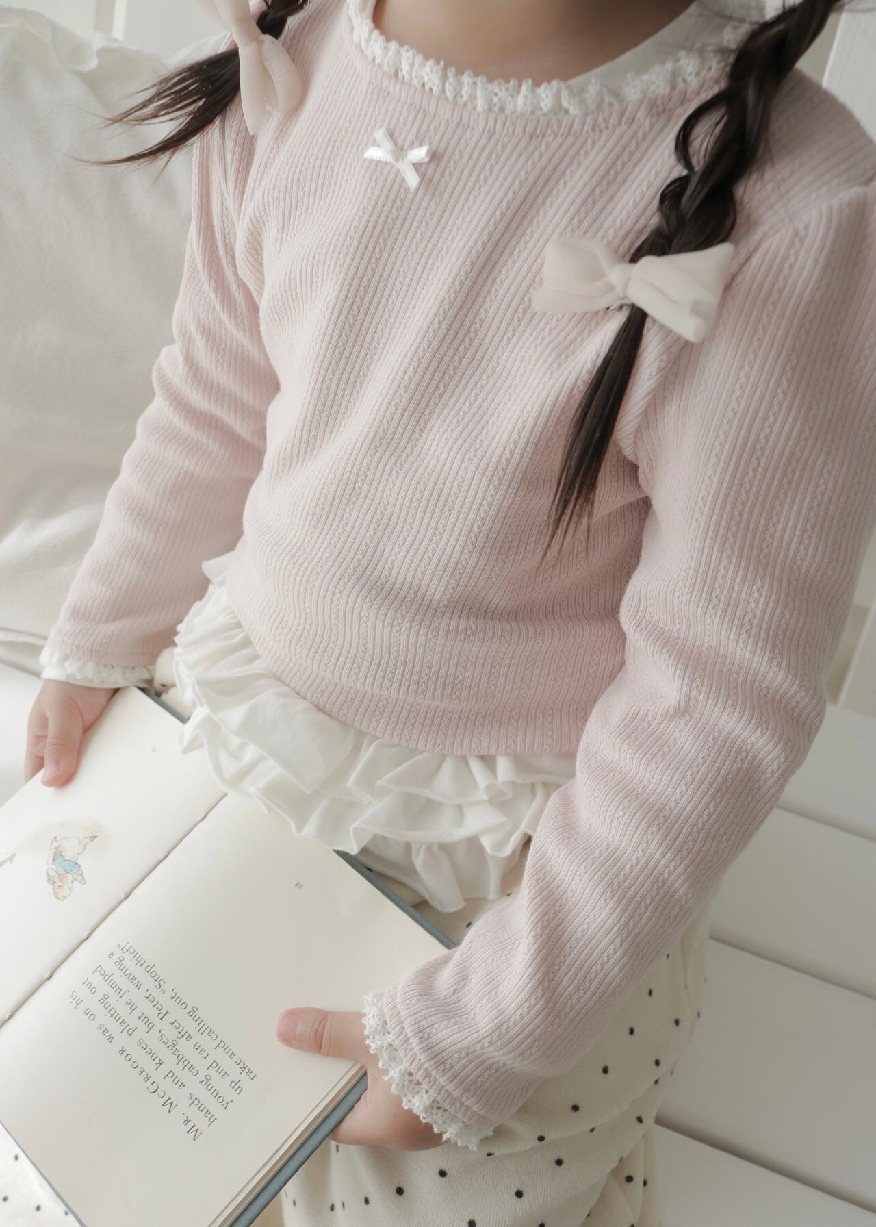 Mable ribbon lace tee