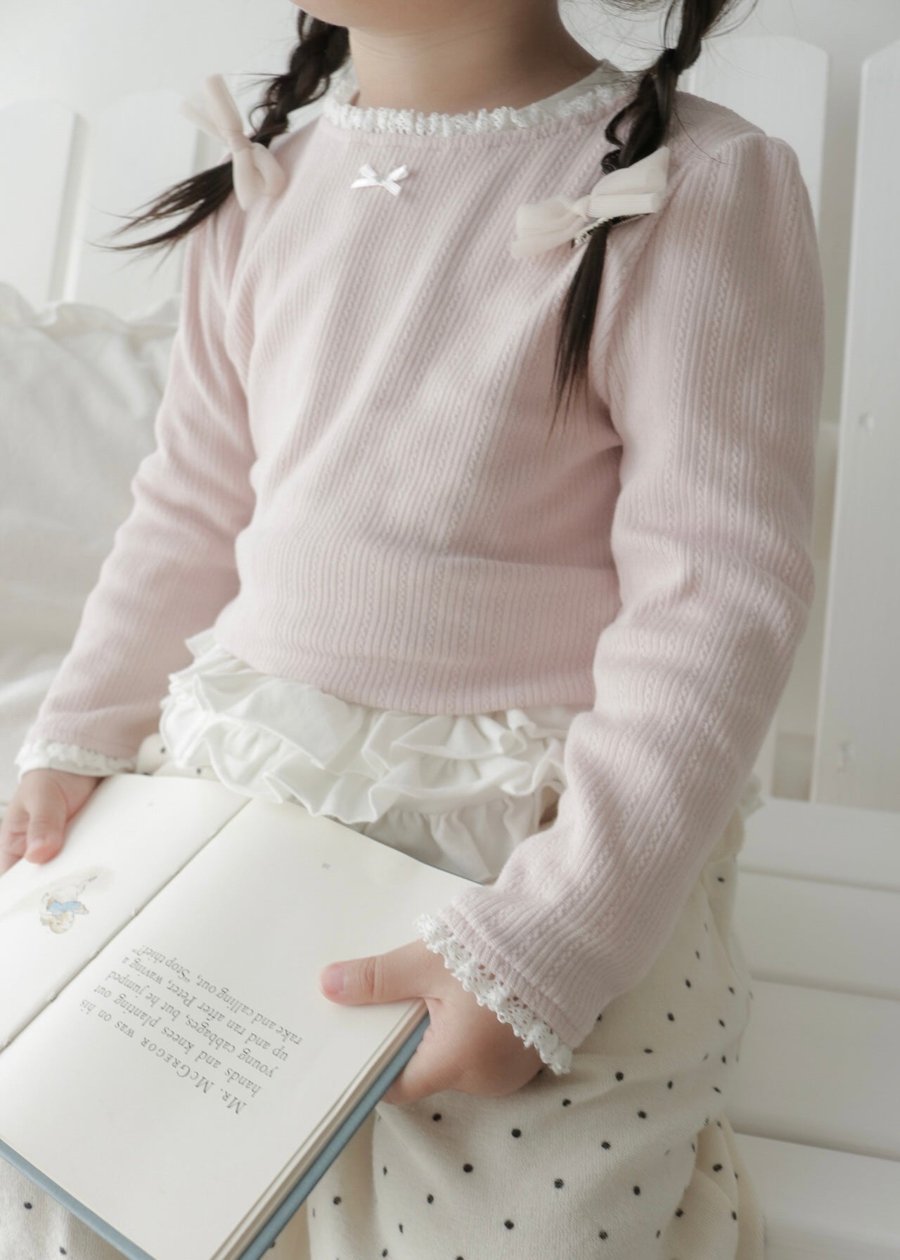 Mable ribbon lace tee