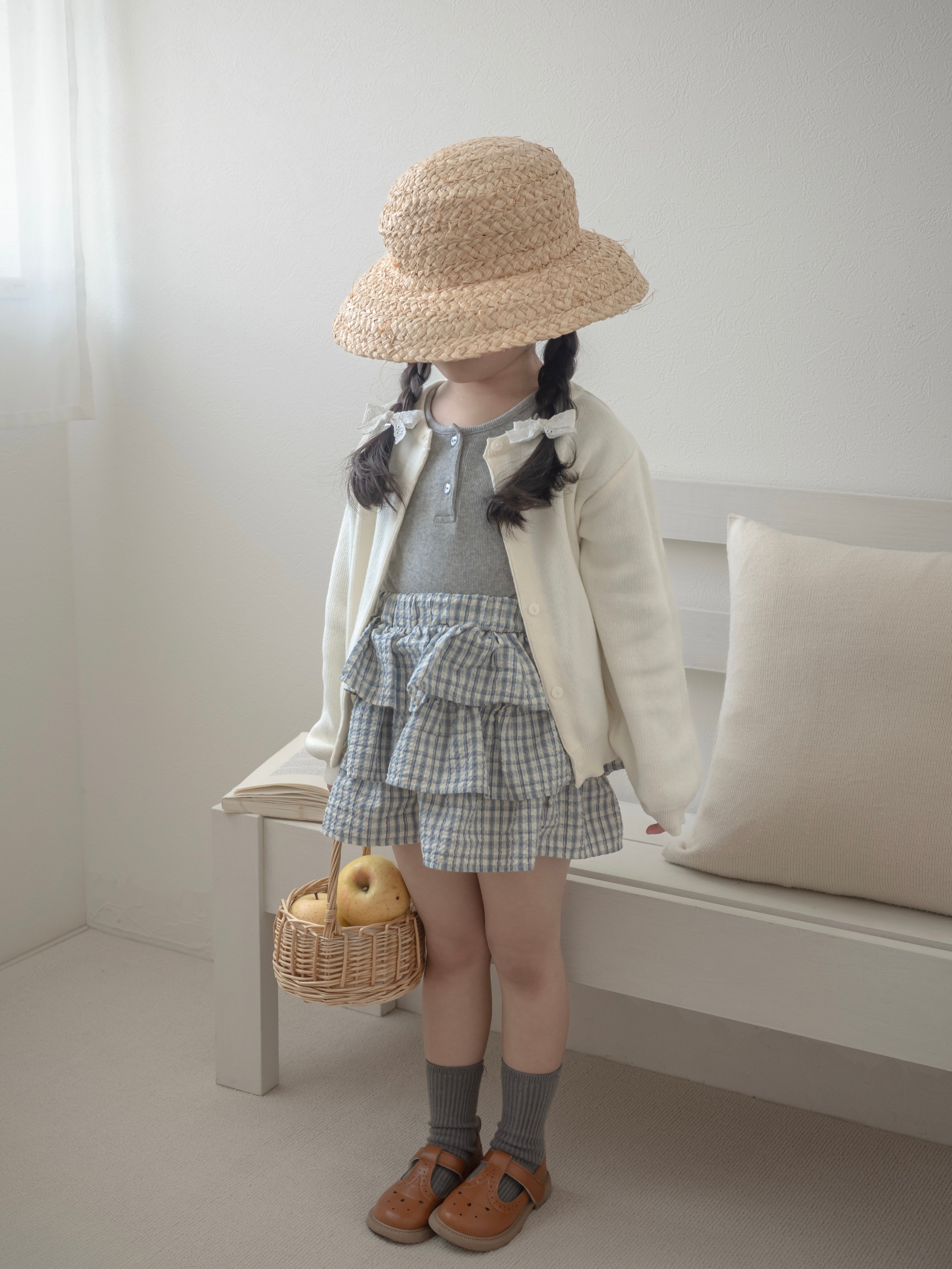 Heart button cross tee